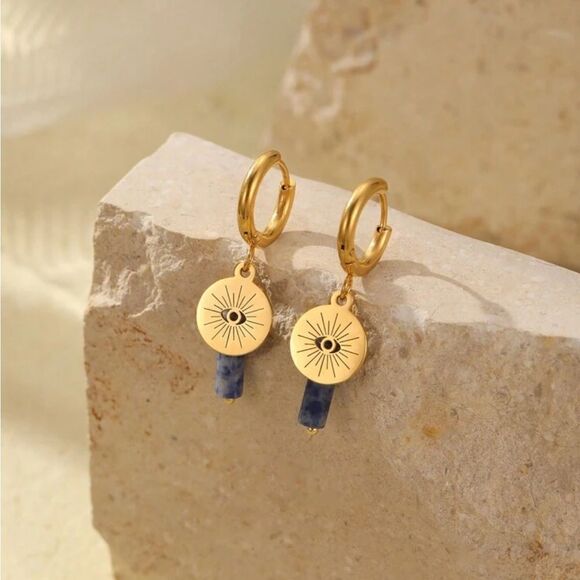 Bohemian hoop earrings N535 - Picture 1 of 4